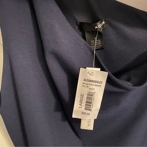 Aqua by Bloomingdales a-line one should navy blue dress